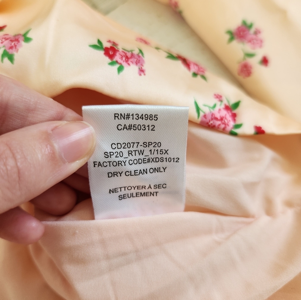 For Love And Lemons Aster Floral Mini Dress Peach NWT Size Small - Picture 9 of 14